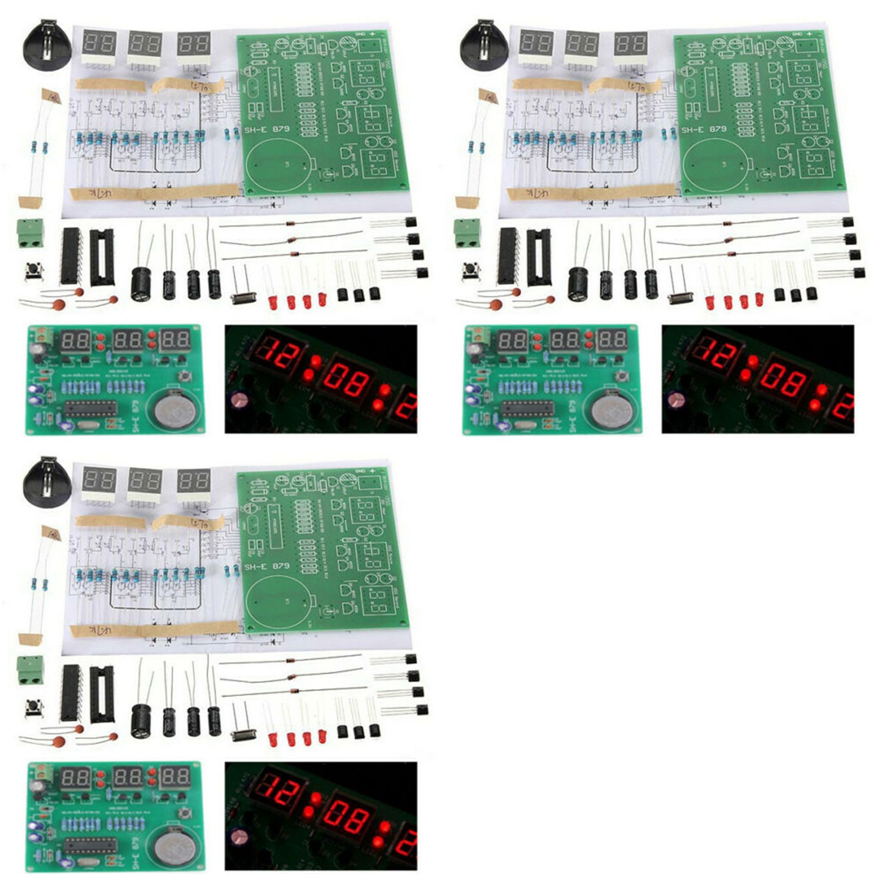 Diy Electronics Flux - Kit DIY de Relógio Eletrônico com