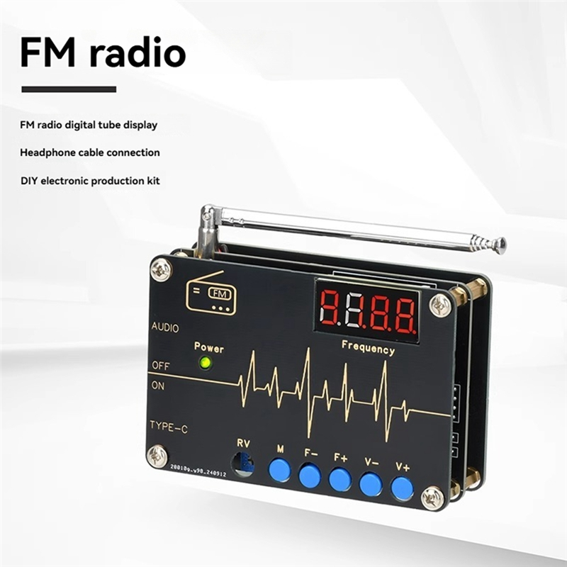 Diy Electronics Youtube - Kit diy de rádio fm A73E-RDA5807M