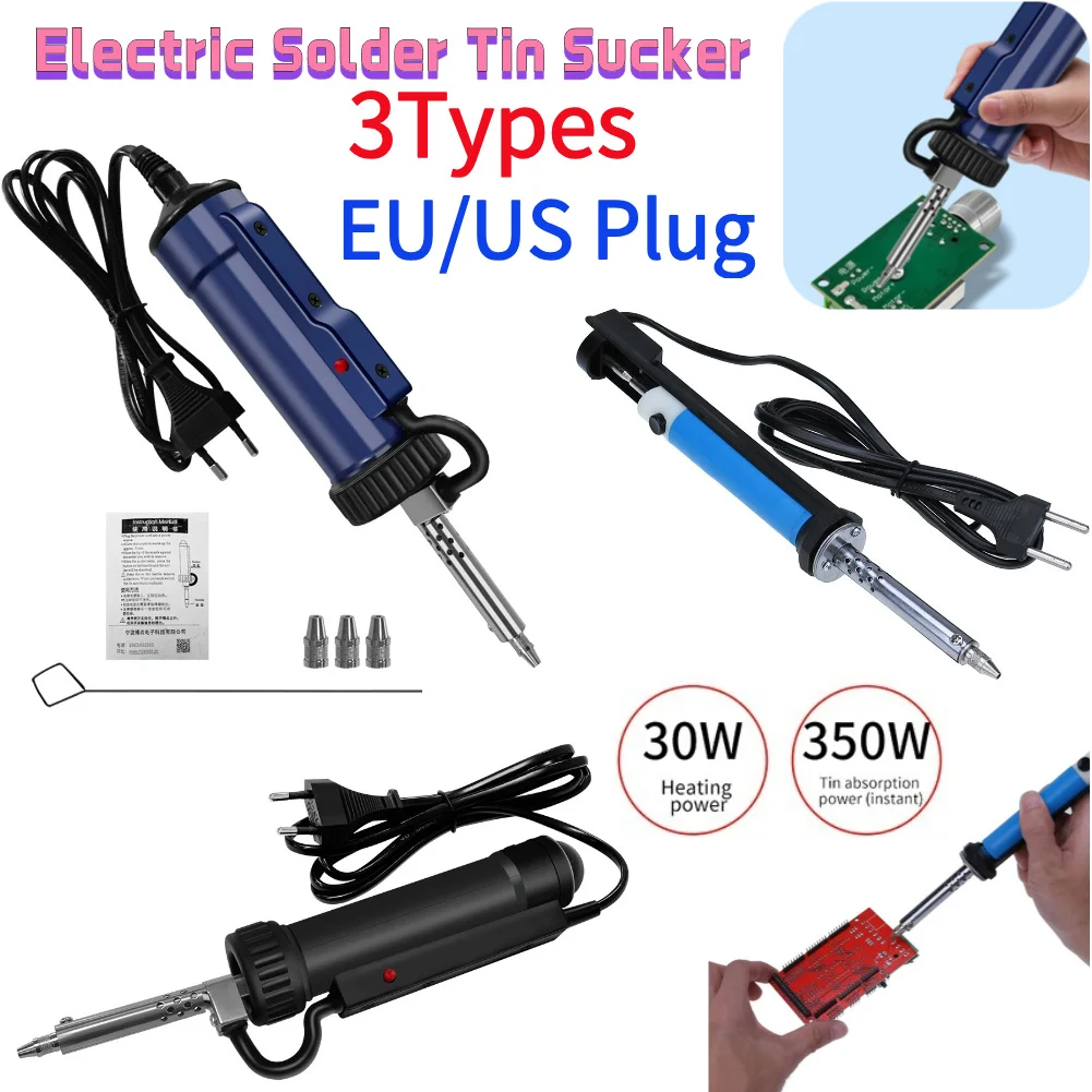Desoldering Pump Solder - Otário estanho automático com 3 ponta