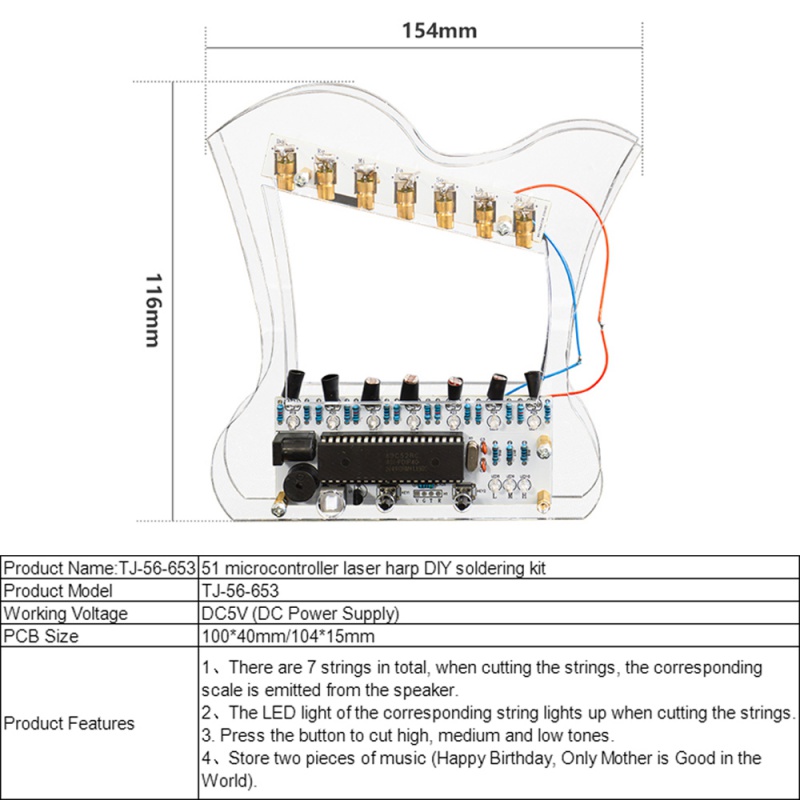 Kit eletrônico de harpa laser  - Diy Lightsaber Electronics avaliação e preço