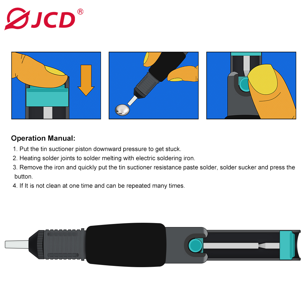 Jcd bomba de dessoldagem de me - Desoldering Pump Solder avaliação e preço
