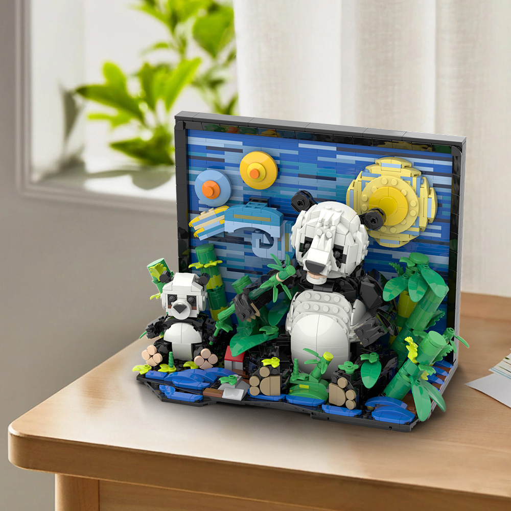 Gobricks moc vans panda blocos - Diy Electronics Art avaliação e preço
