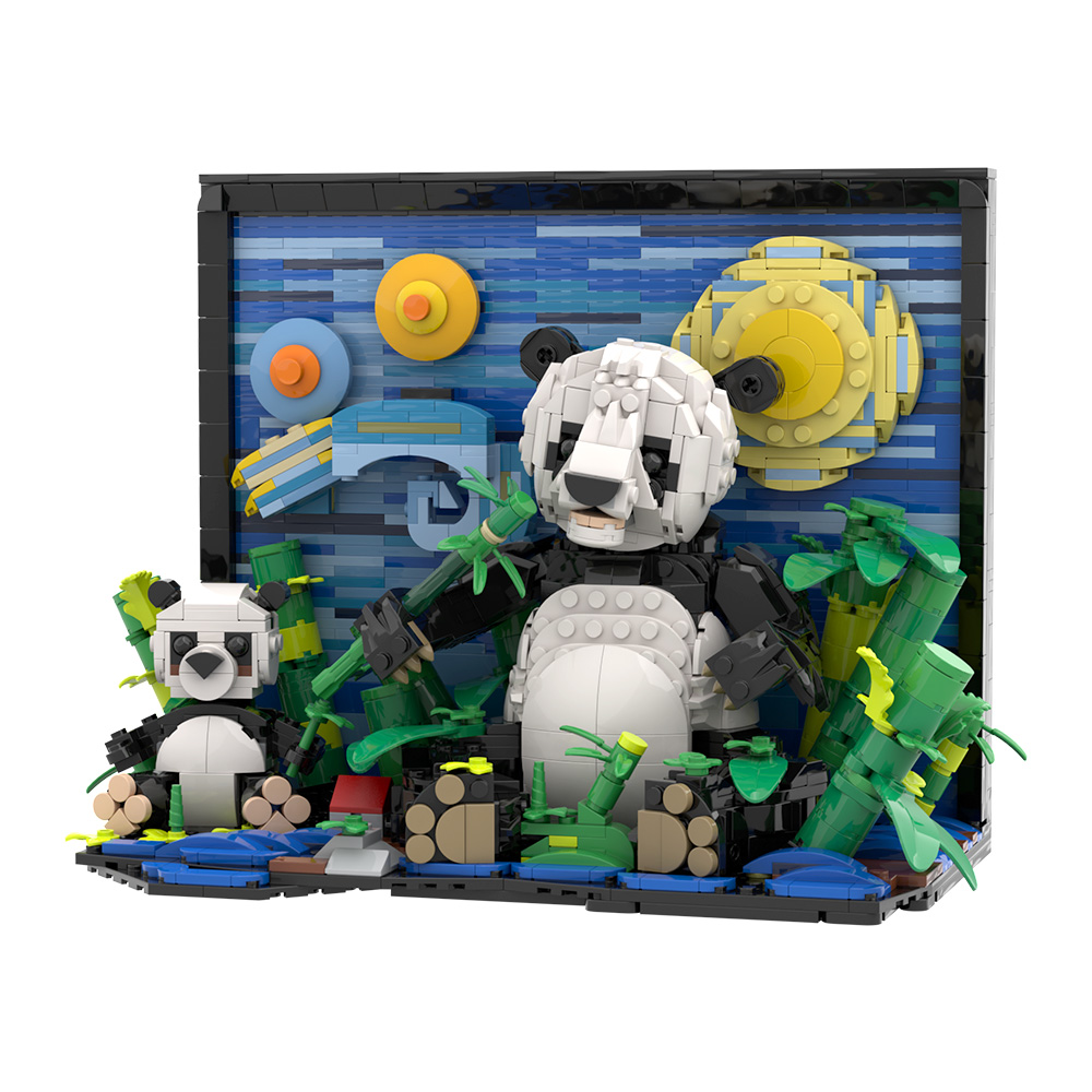 Gobricks moc vans panda blocos - Diy Electronics Art avaliação e preço
