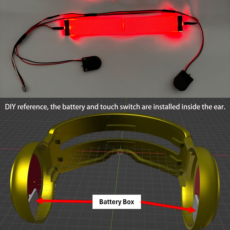 Vermelho flexível dobrável diy - Diy Halloween Electronics avaliação e preço