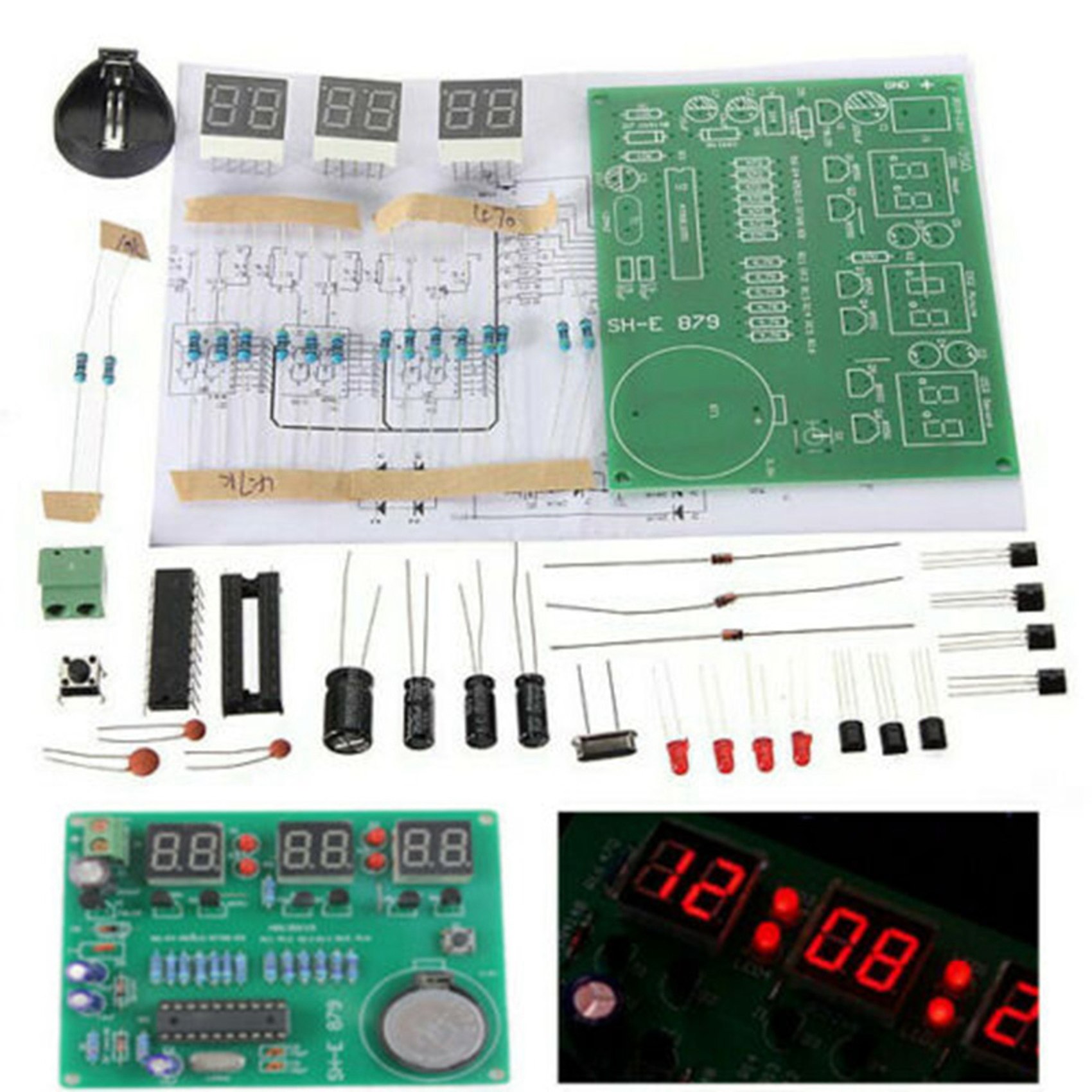 Kit DIY de Relógio Eletrônico  - Diy Electronics Flux avaliação e preço