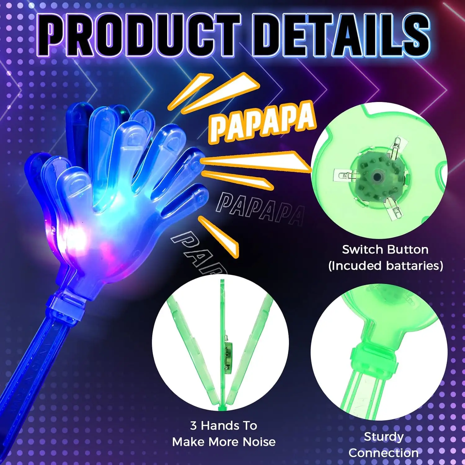 12 pçs mão clappers iluminar l - Diy Halloween Electronics avaliação e preço