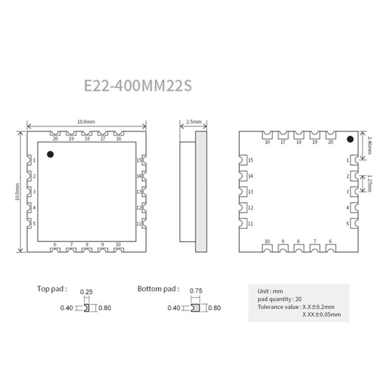 2X EBYTE SX1268 433Mhz Lora Mó - Rf 433Mhz Module avaliação e preço