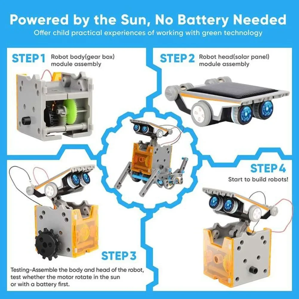 13 em 1 robô movido a energia  - Diy Electronics Set avaliação e preço
