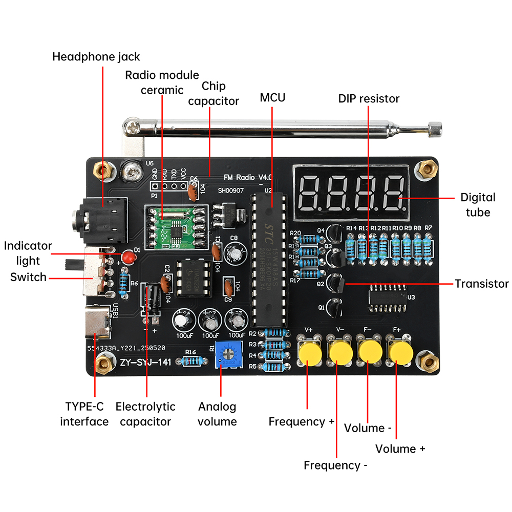 Diy rda5807m kit de rádio 87-1 - Diy Electronics Youtube avaliação e preço